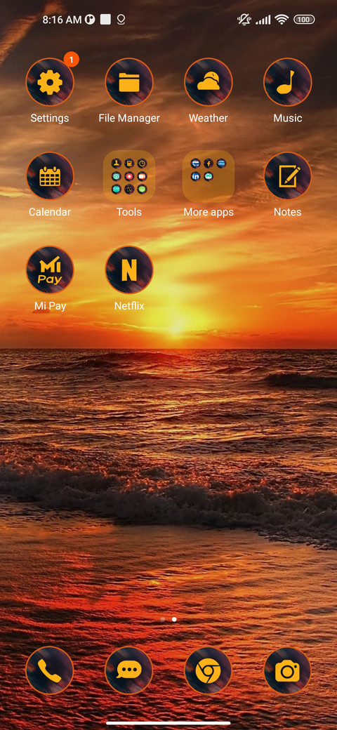 beach sunset screenshot