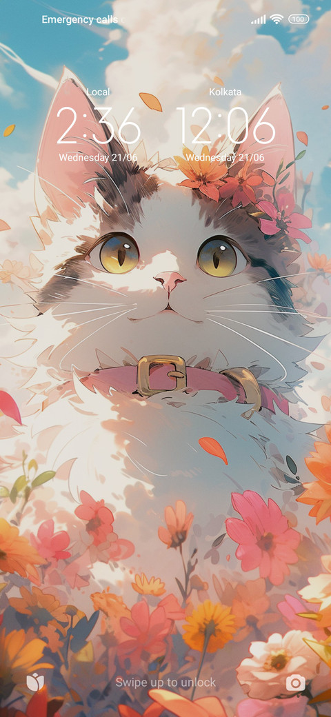 Cat in the Flower screenshot