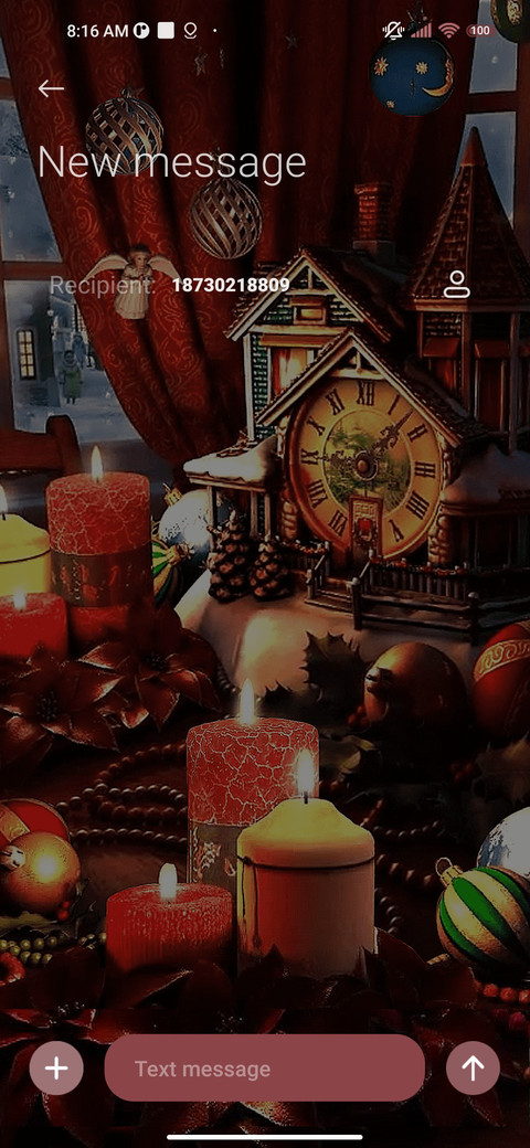 Christmas candle screenshot