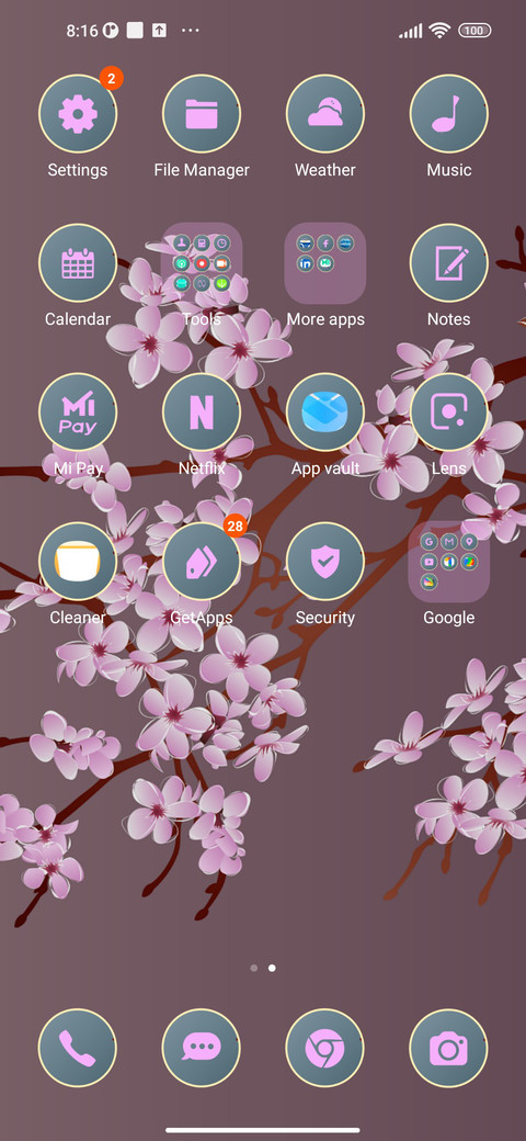 cherry flowers screenshot