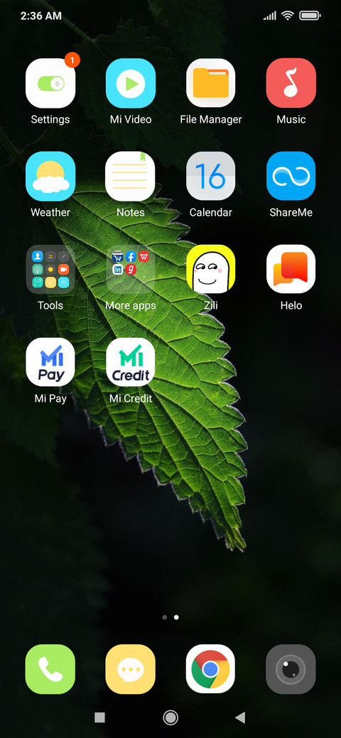 Dark green screenshot
