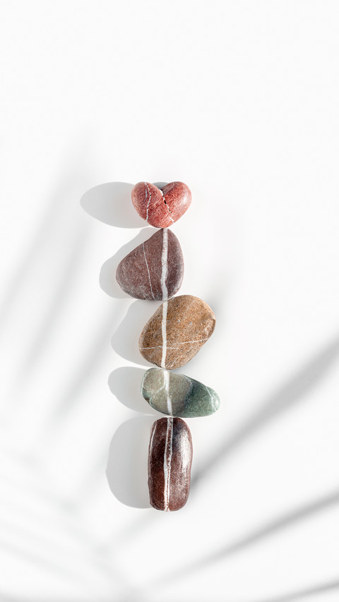 Top View Still Life Sea Stones, Pebbles screenshot