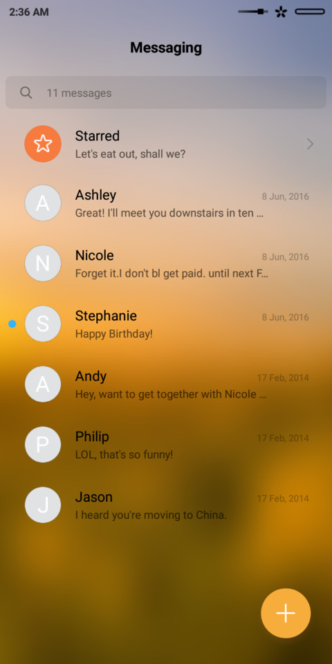 Azzura theme screenshot