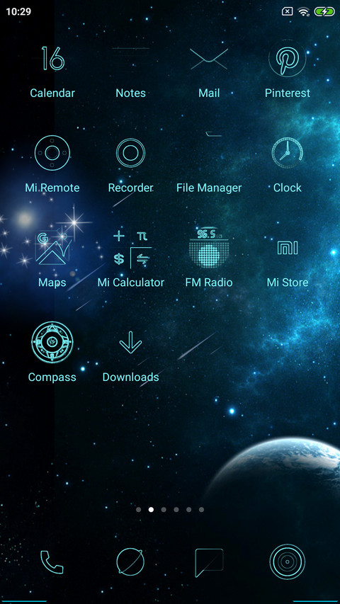 Blue space screenshot