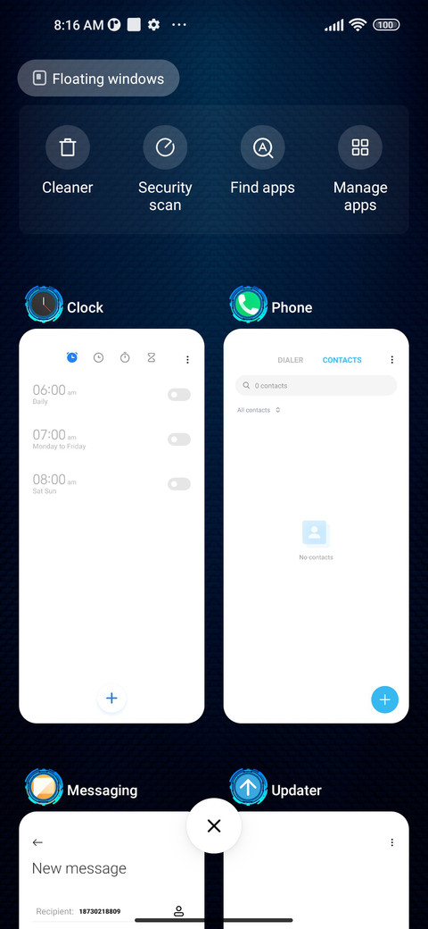 Techy UI screenshot