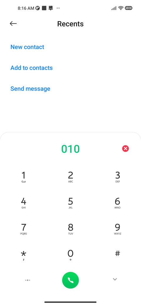 One finger screenshot