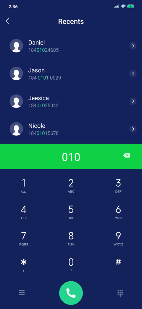 Simple Blue screenshot