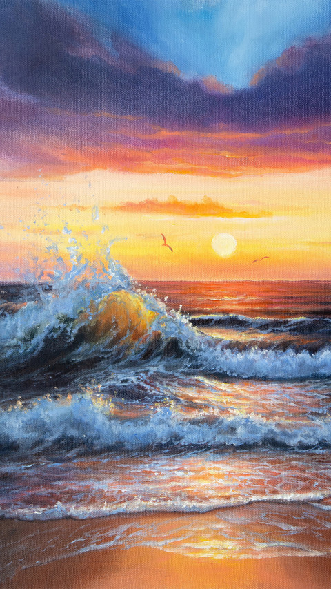 Oil painting by the sea screenshot