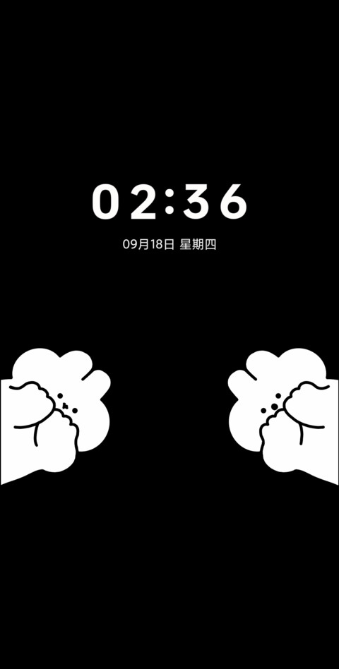 极简黑白兔子时间 screenshot