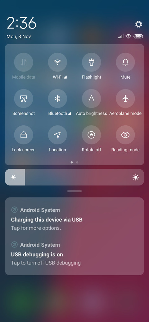 Simple corner screenshot