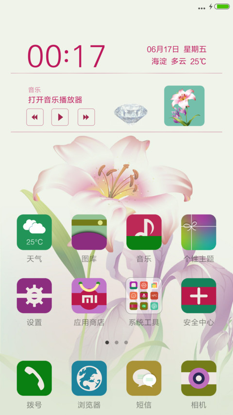 花儿绽放未来【自定义APP+音乐锁屏】 screenshot