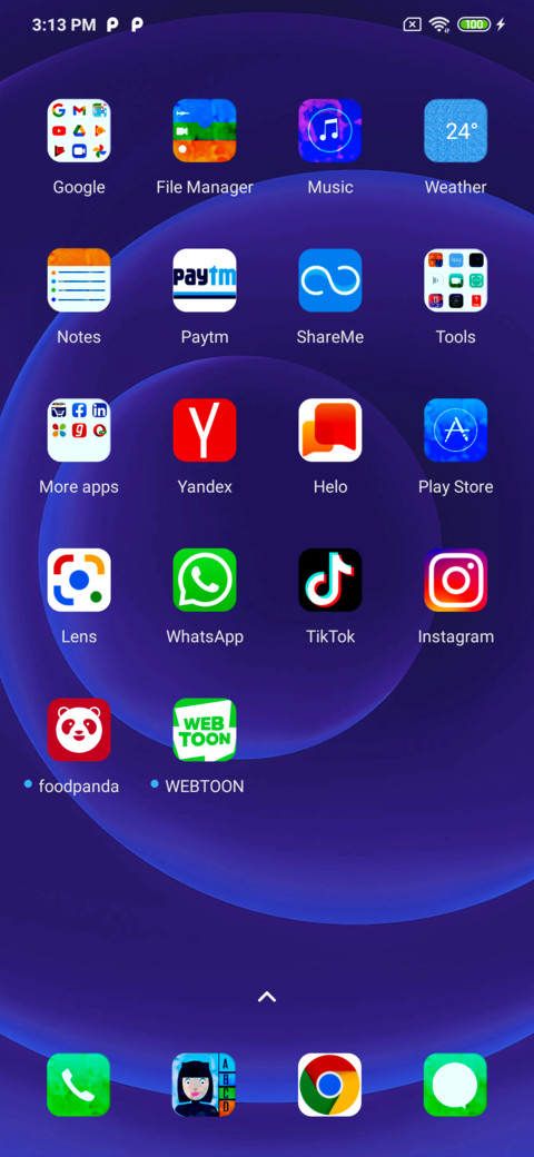 iOS Blue screenshot