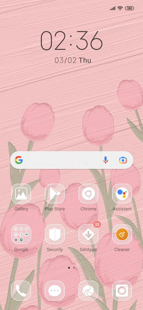 Romantic tulips screenshot