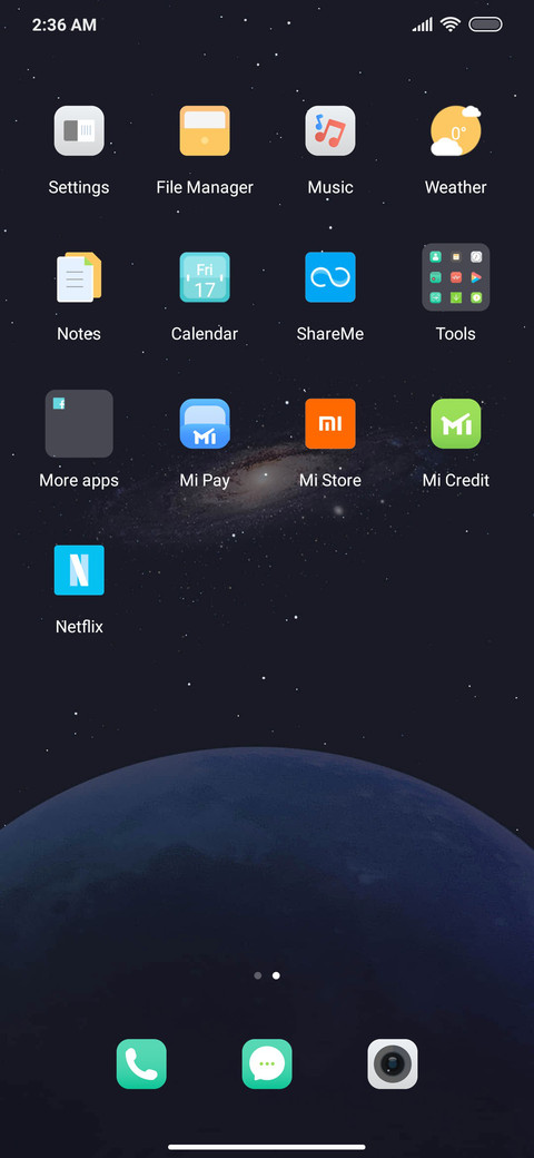 Planet component screenshot