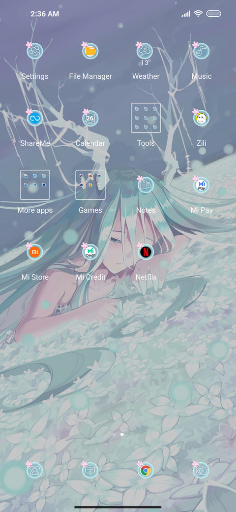 PianoGreenFlowers screenshot