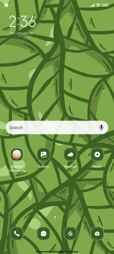 Minimal leaf screenshot