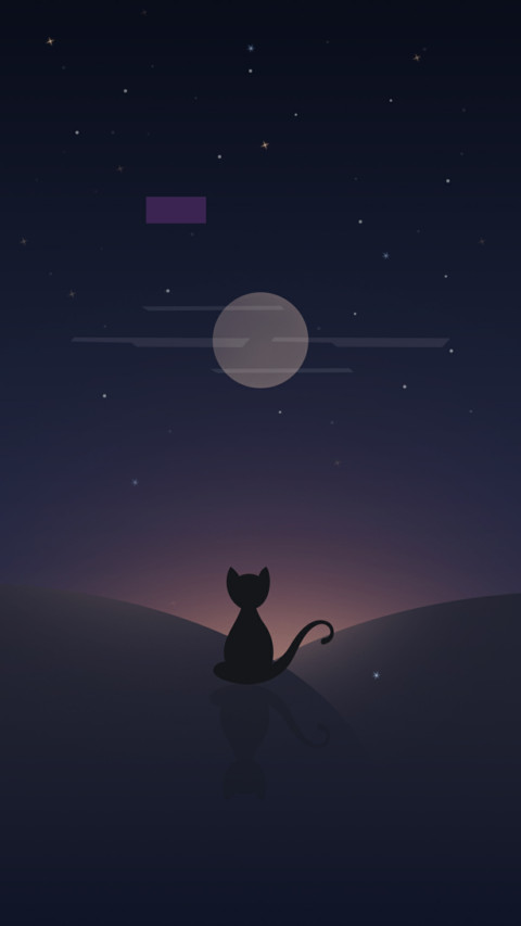 月亮与猫咪 screenshot