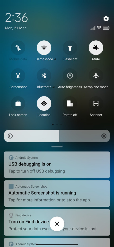 XOS screenshot