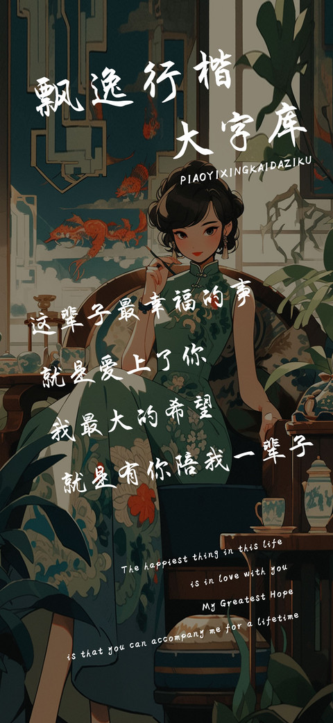 飘逸行楷大字库 screenshot