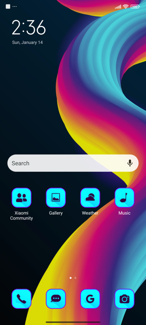 neon colorful screenshot