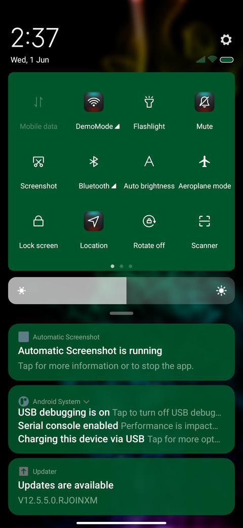 Colorful lamp screenshot