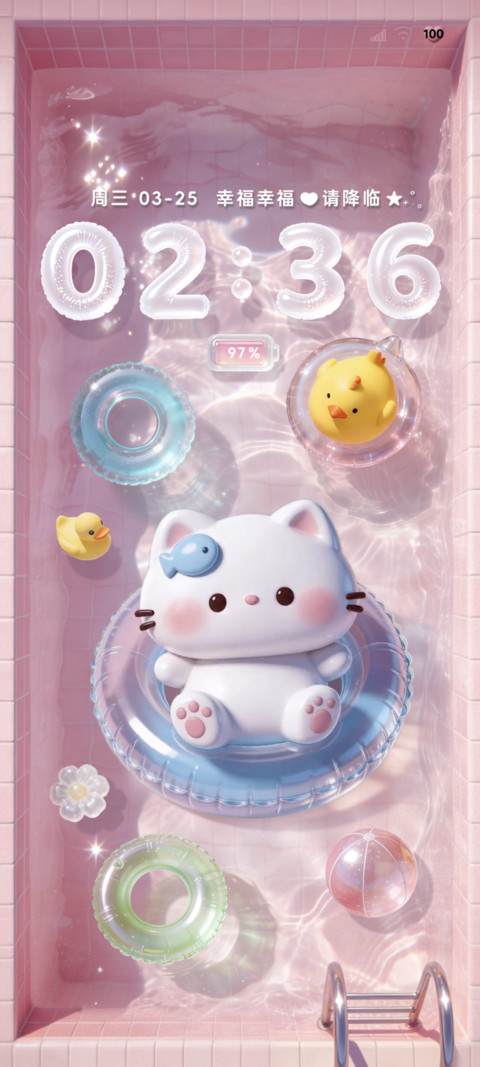 3D春日泳池猫猫 screenshot