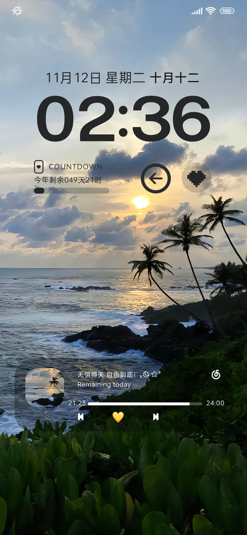 ins壁纸椰岛霞光 screenshot