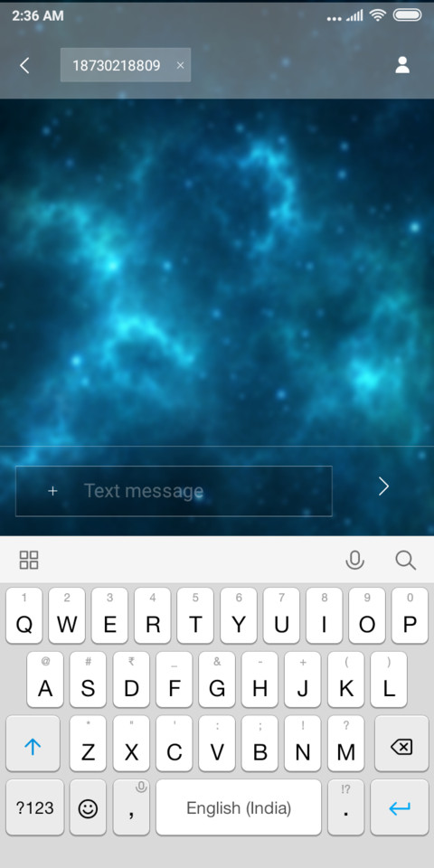 Blue space screenshot