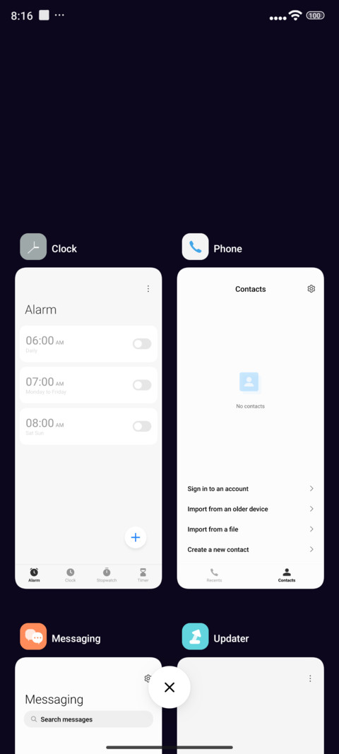 Simple Purple UI screenshot