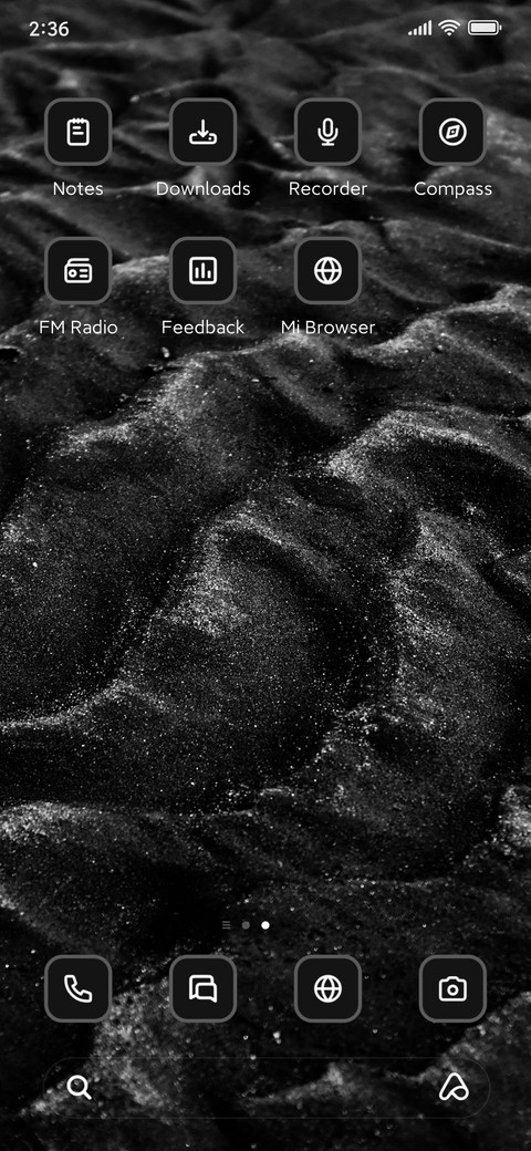 Grayscale screenshot