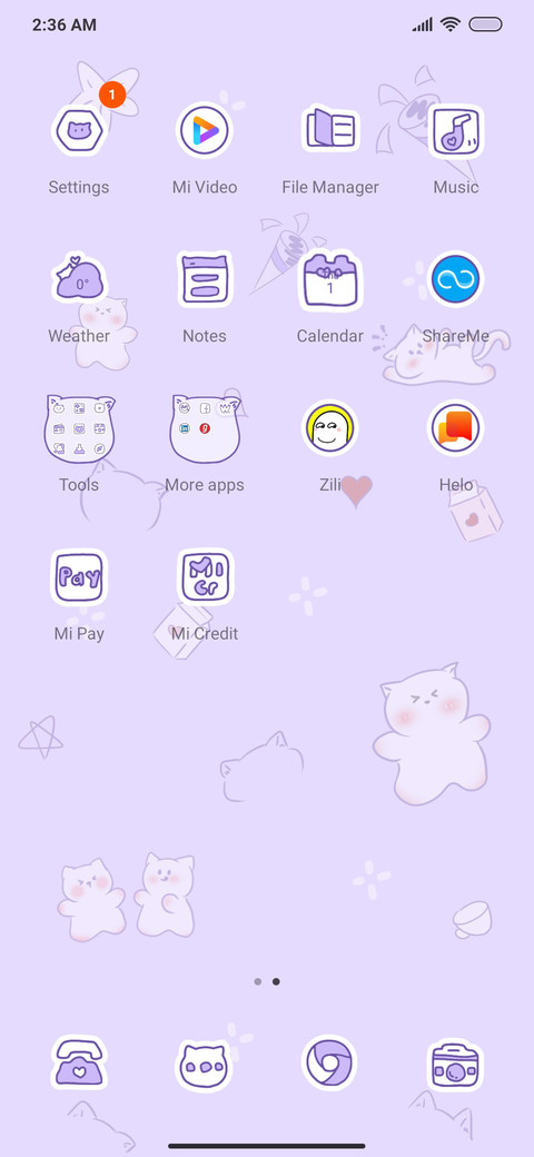 Tiled Purple Cute screenshot