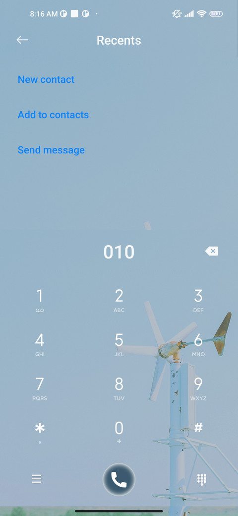 Quiet time widget screenshot