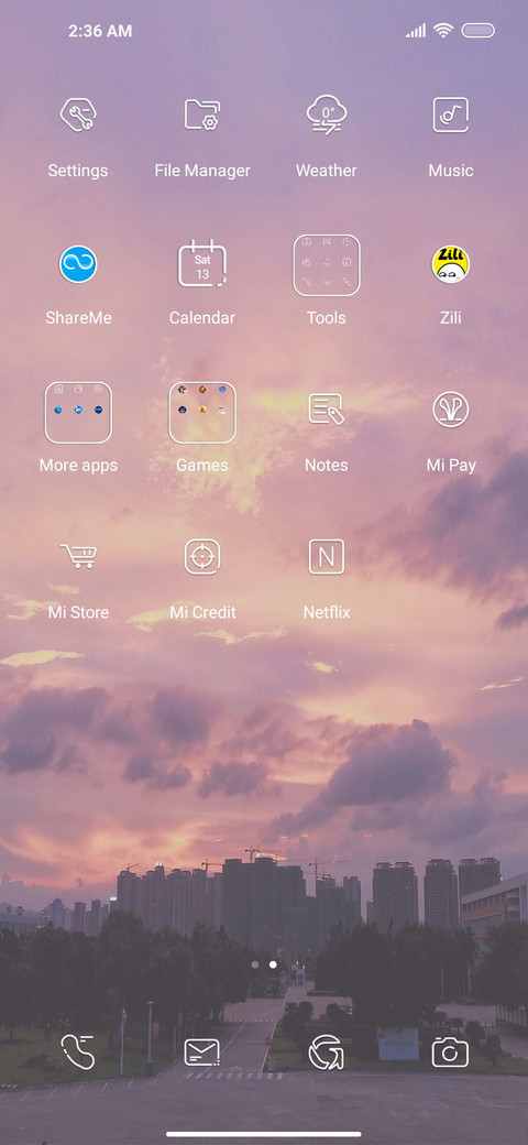 Dynamic sunset screenshot