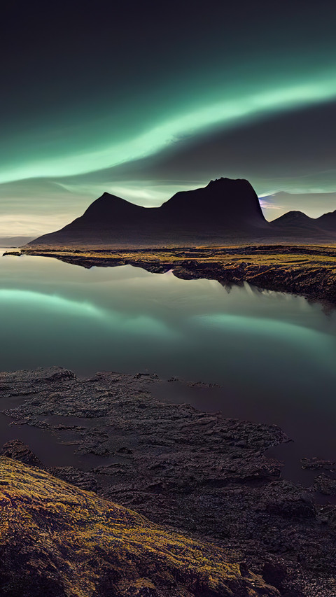 The aurora gently kisses the tundra screenshot