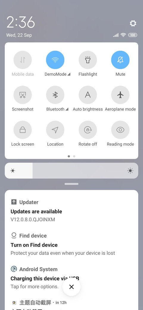New mode charging screenshot