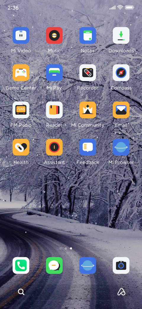 Forest snowscape screenshot