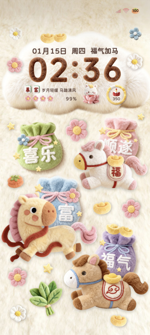 毛绒绒 小马送福袋 screenshot