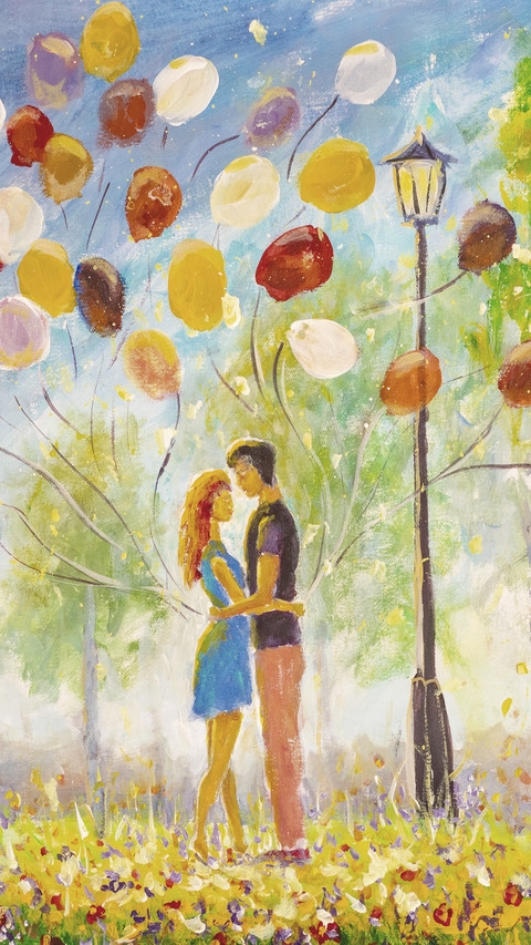 Loving Couple and Balloons screenshot