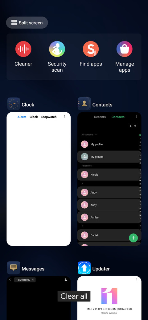 Deep Blue One UI screenshot