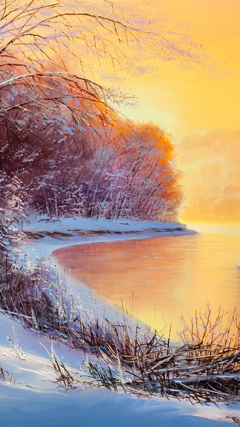 Oil painting on ice and snow screenshot