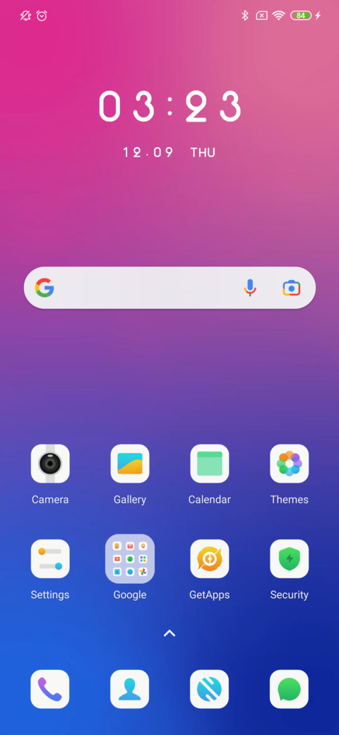 Gradient color screenshot