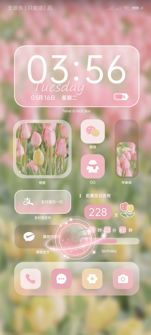 浪漫郁金香春日组件 screenshot