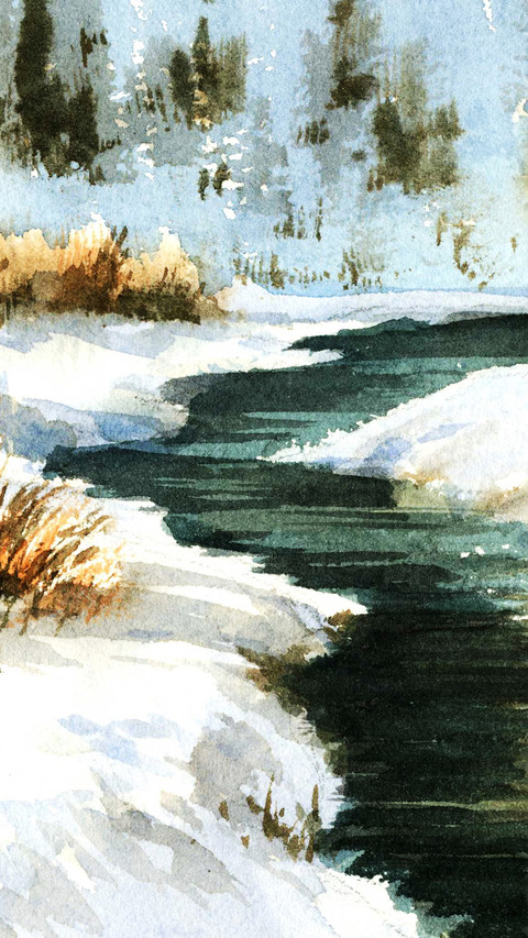 Illustration of snow scenery screenshot