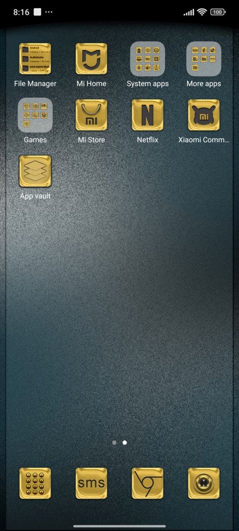 Golden icons screenshot
