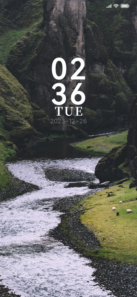 墨绿小溪城 简约 screenshot