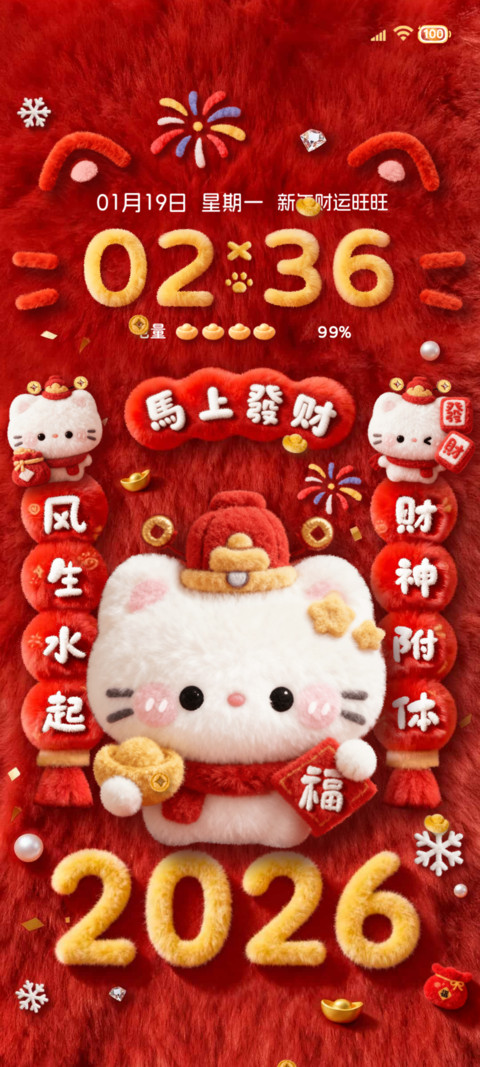 新年小猫马上发财 screenshot