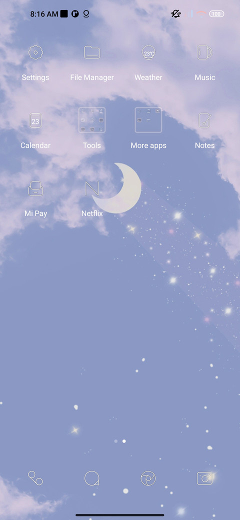 starry sky IOS screenshot