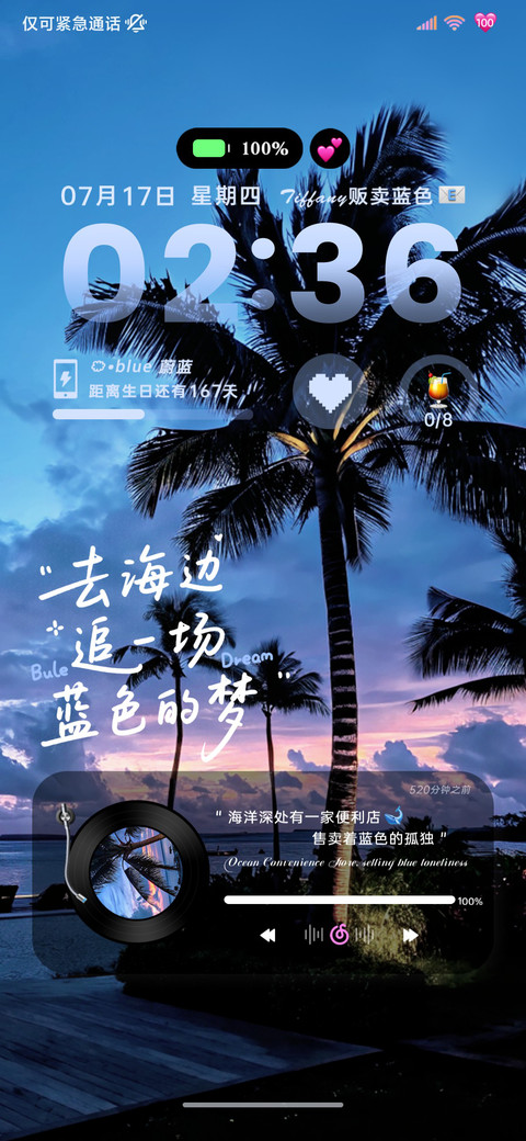 ins蓝调椰林梦境 screenshot