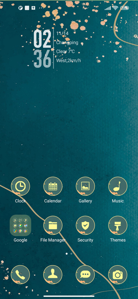 minimal blue screenshot