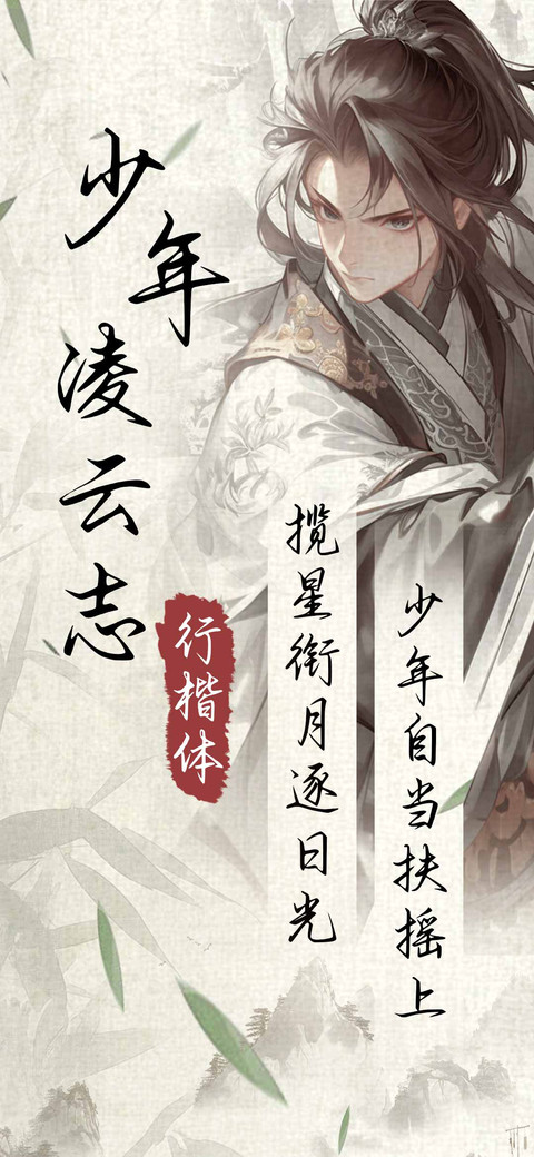少年凌云志行楷体 screenshot